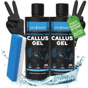 imageProfessional Foot Callus Remover Gel Set for Smooth Feet ampamp Cracked Heels  16oz 2 Pack x 8oz  Made in USA