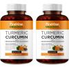 imageTurmeric Curcumin with BioPerine Black Pepper and Ginger  Made in USA  240 Vegetarian Capsules for Advanced Absorption Joints Support120 Count Pack of 2